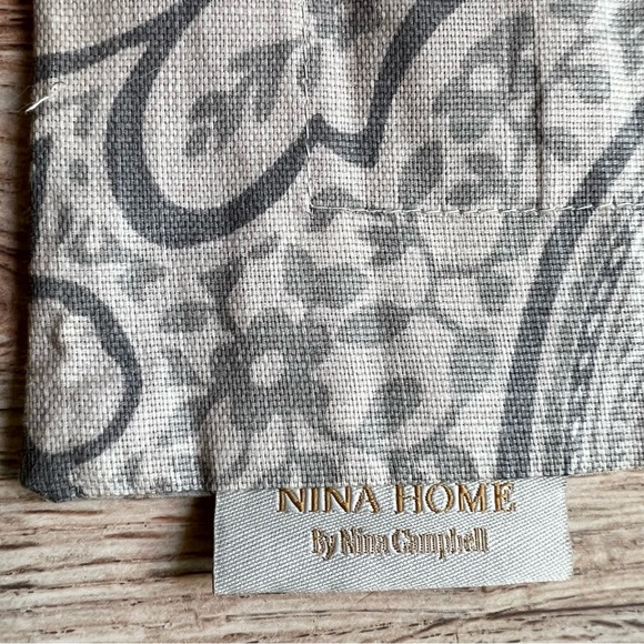 Nina Home Grey Paisley 100% Cotton Pillow Case Sham STANDARD Damask Floral Boho - Picture 3 of 12